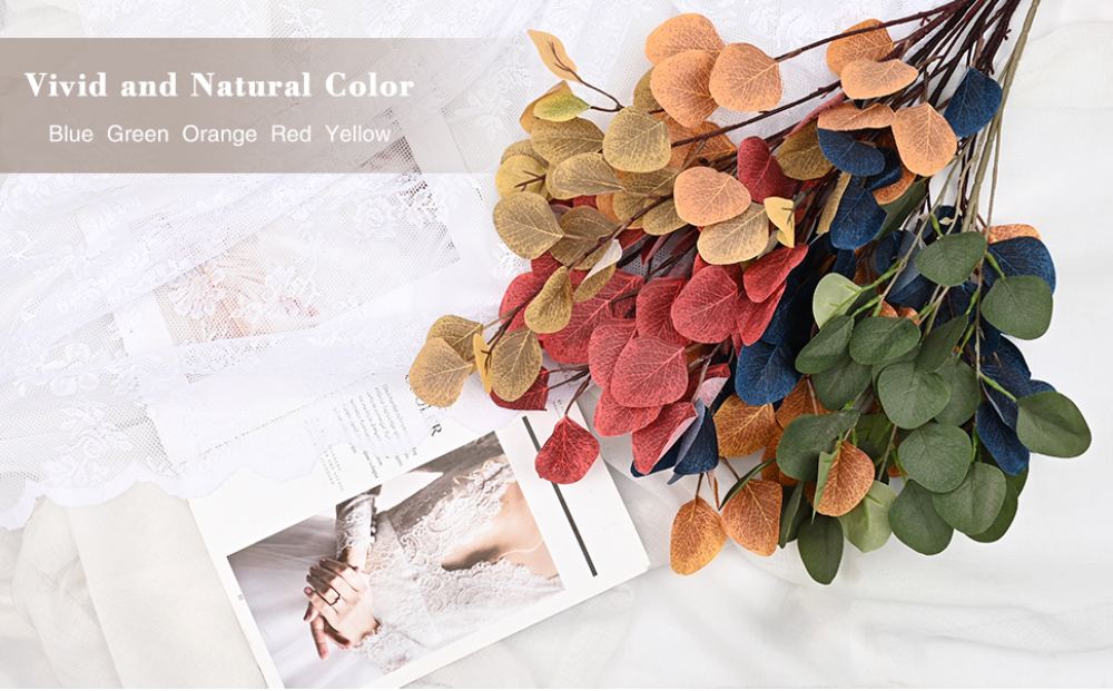 Artificial Eucalyptus Leaves | Orange
